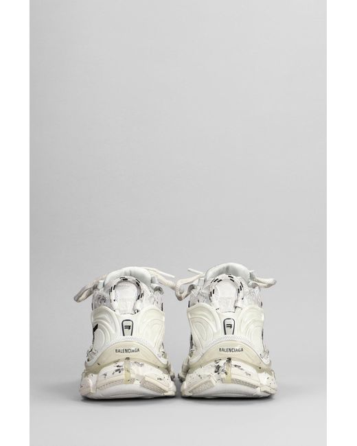 Sneakers Runner in Poliuretano Bianco di Balenciaga in White