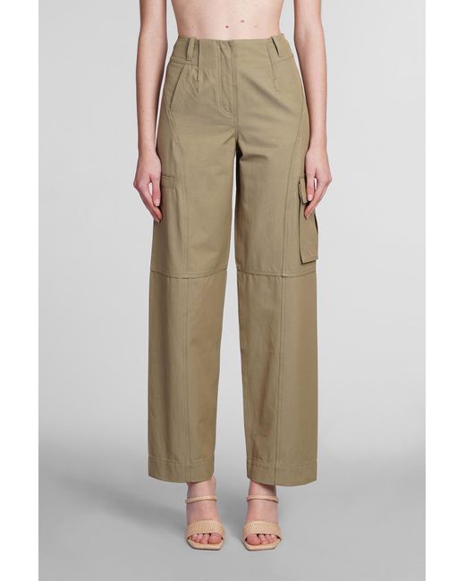 Cult Gaia Natural Adrie Pants In Green Cotton