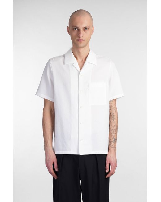 Attachment Shirt In White Polyester for men