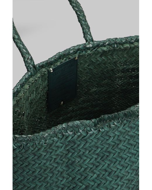 Tote Grace Basket in Pelle Verde di Dragon Diffusion in Green