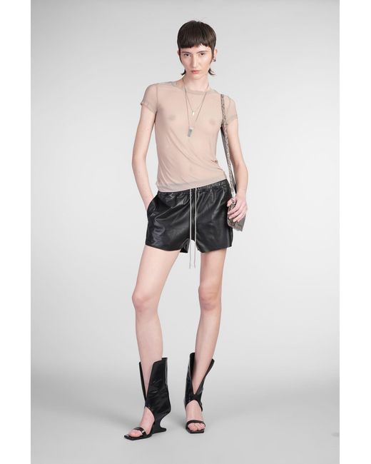 Rick Owens Shorts Boxers Shorts In Black Leather