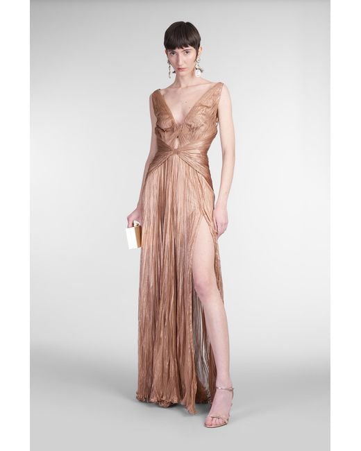 Abito donna Letita in Seta Marrone di IRIS SERBAN in Brown