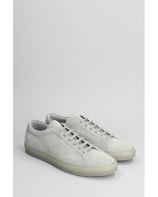 Sneakers Original achilles in Camoscio Grigio di Common Projects in Gray da Uomo