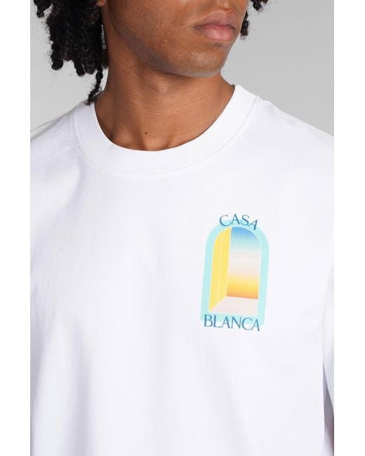 T-Shirt in Cotone Bianco di Casablanca in White da Uomo