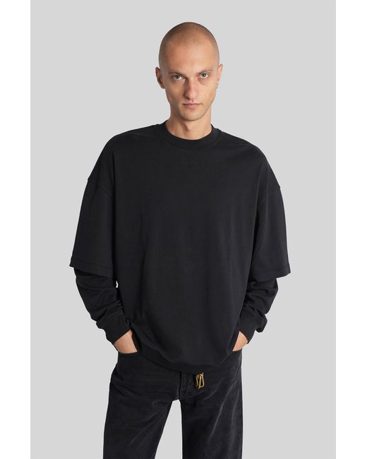 T-Shirt Troy in Cotone Nero di DARKPARK in Black da Uomo