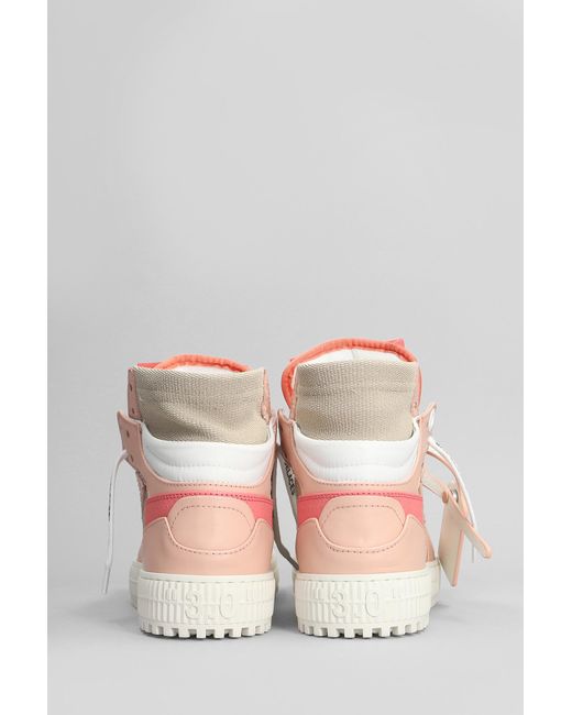 Off-White c/o Virgil Abloh 3.0 Off Court Sneakers In Rose-pink Leather