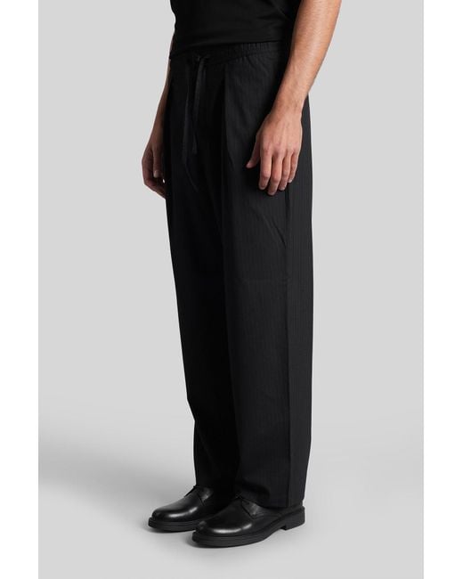 Attachment Pants In Black Polyester for men
