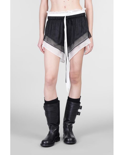 Shorts Saia in viscosa Nera di Ann Demeulemeester in Black