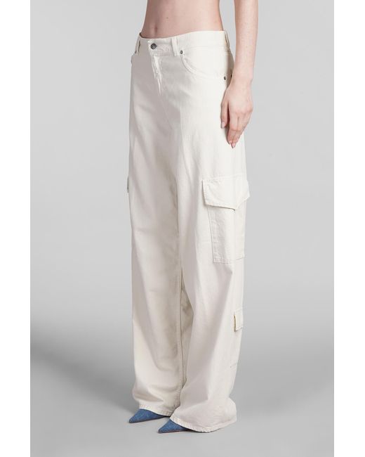 Haikure White Bethany Jeans In Beige Cotton