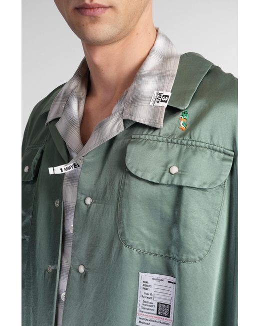 Camicia in Cotone Khaki di Maison Mihara Yasuhiro in Green da Uomo