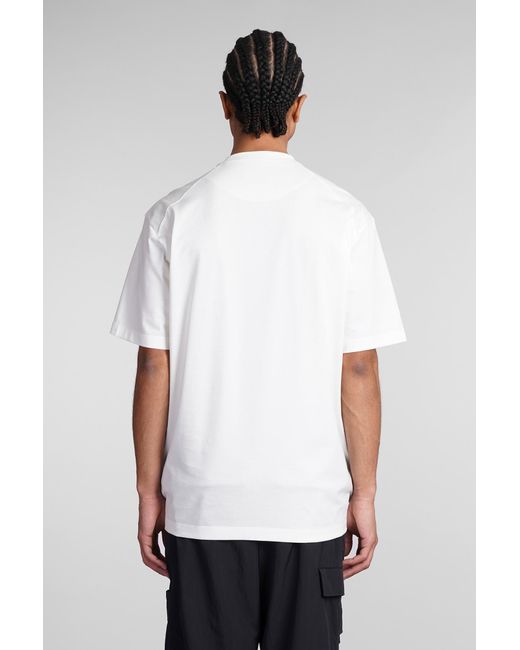 T-Shirt in Cotone Beige di Y-3 in White da Uomo