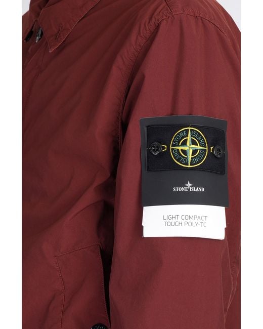 Stone Island Casual Jacket In Red Polyester for men