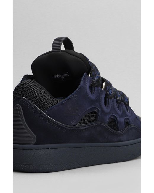Sneakers Curb in pelle e camoscio Blu di Lanvin in Blue