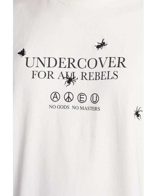 T-Shirt in Cotone Beige di Undercover in White da Uomo