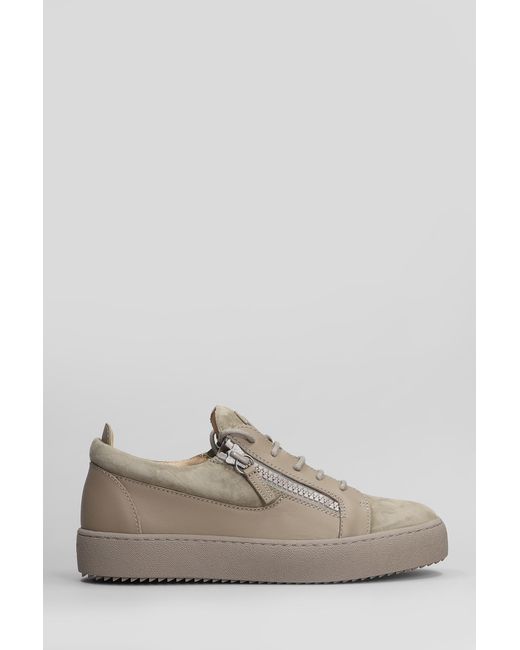 Sneakers Gz94 in Camoscio Taupe di Giuseppe Zanotti in Gray da Uomo