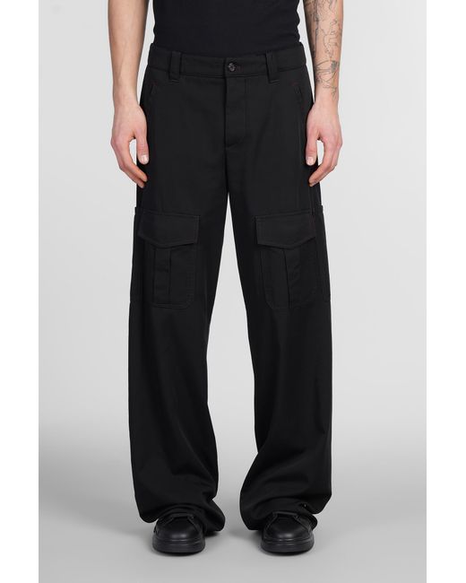 Pantalone in Lana Nera di Alexander McQueen in Black da Uomo