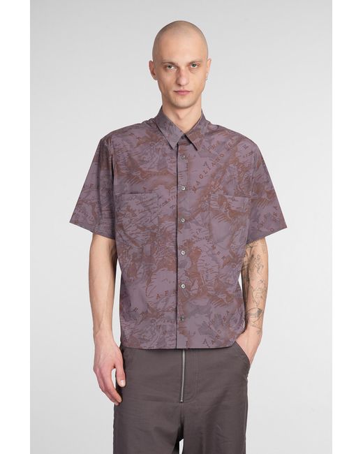 Camicia in Poliammide Marrone di Magliano in Purple da Uomo