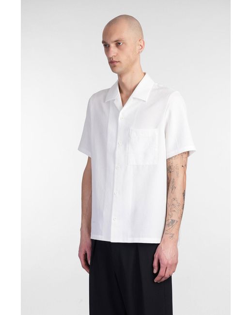 Attachment Shirt In White Polyester for men
