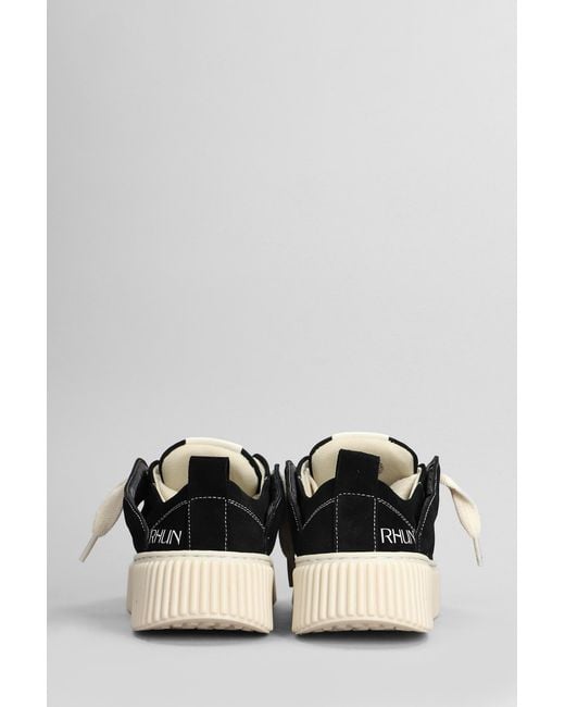 Sneakers in Camoscio Nero di Rhun in Black