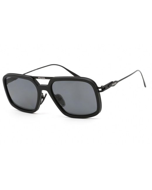 Prada 0pr 57zs Sunglasses Matte Black / Polarized Dark Grey for Men | Lyst