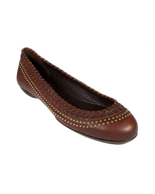 Gucci Ballerina's Designer Shoes For Women Leather Flats in Brown | Lyst UK