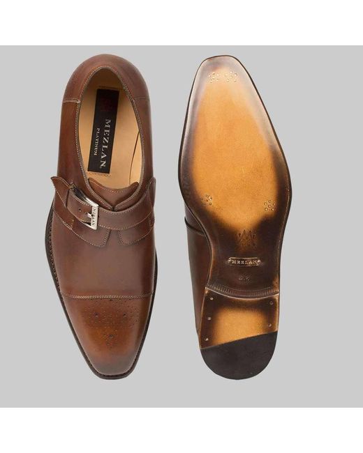 Mezlan Luxury Designer Shoes Jean Cognac Italian Calfskin Loafers