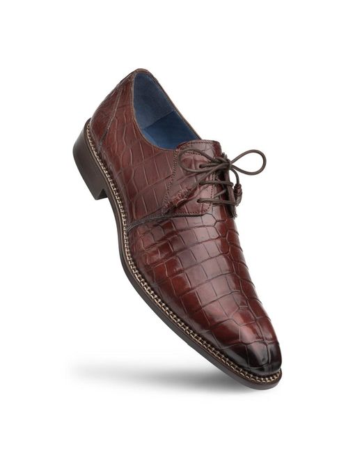 Mezlan Aegis 4733 j Shoes Sport Rust Exotic Alligator Dress