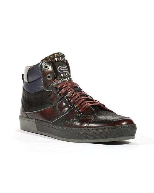 Corvari Dico By Dover Bordo Zippered High-top Sneakers (cor1016) for Men |  Lyst