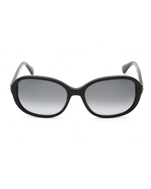 Kate Spade Izabella/g/s Sunglasses Black Gold / Grey Shaded Lyst