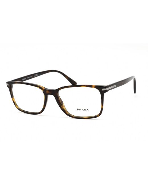 Prada 0pr 14wv Eyeglasses Tortoise / Clear Demo Lens in Metallic for