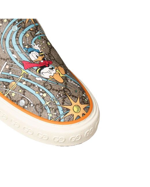Gucci 647951 Donald Duck Shoes -color Pu Leather Casual Slip-on Sneakers  (GGM1723) in Blue for Men | Lyst