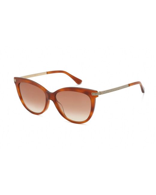 Jimmy Choo Axelle/g/s Sunglasses Red Havana/brown Gradient Lyst