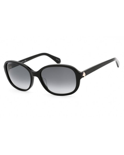 Kate Spade Izabella/g/s Sunglasses Black Gold / Grey Shaded Lyst
