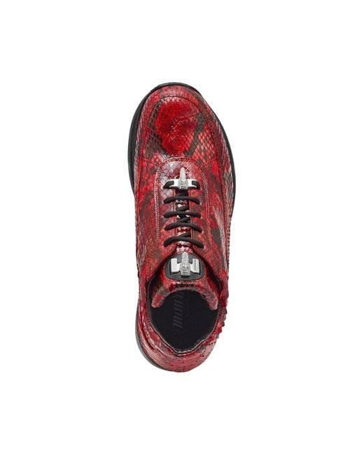 Mauri 8900/2 Serpentor Shoes & Black Snake-skin Casual Sneakers (mas5327)  in Red for Men | Lyst