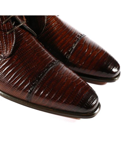 Mezlan 4818 l Shoes Exotic Genuine Lizard Derby Cap toe Oxfords