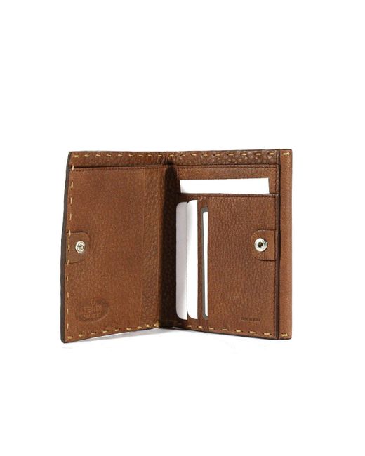Fendi Women's Wallet Camel color Selleria Short leather designer