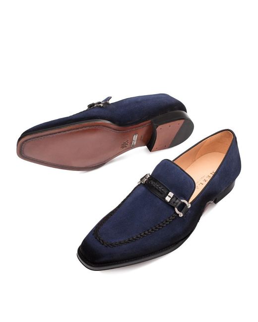 Mezlan blue shop suede shoes