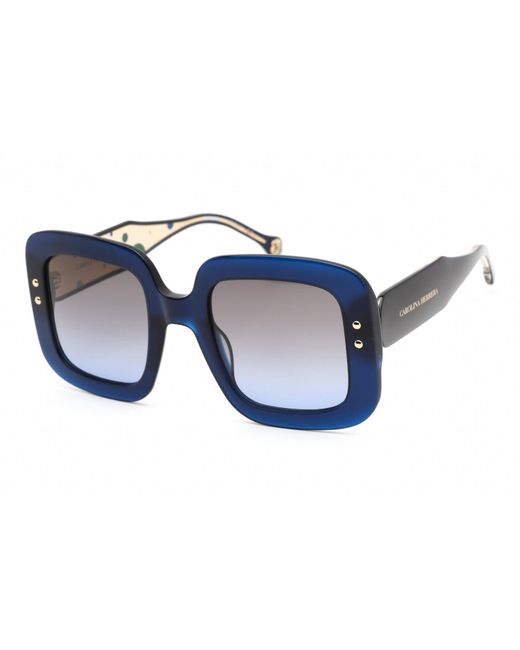Carolina Herrera Ch 0010/s Sunglasses Blue / Grey Shaded Blu Lyst