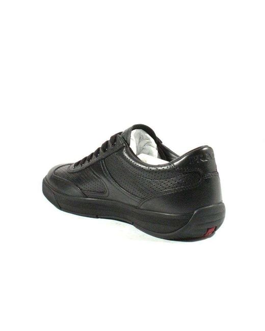 Prada Sports Designer Shoes Leather Sneakers 4e1526 (prm37) in Black for Men  | Lyst