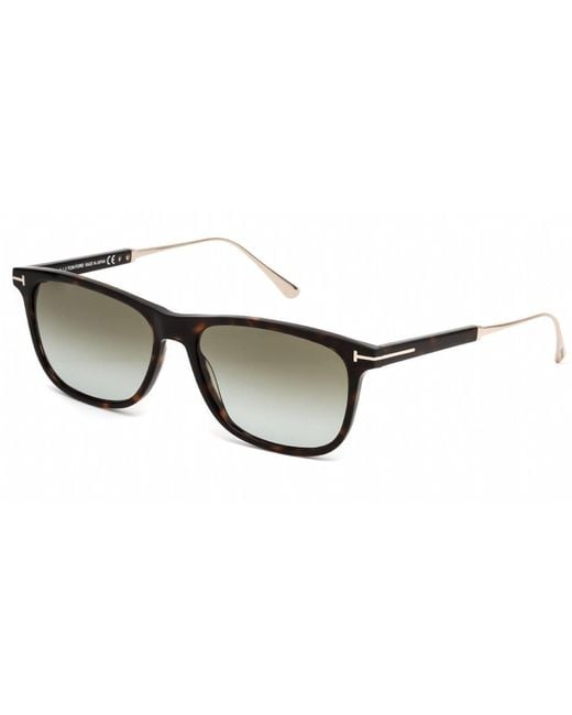 Tom Ford Ft0813 Sunglasses Dark Havana / Brown Mirror (s) for Men | Lyst