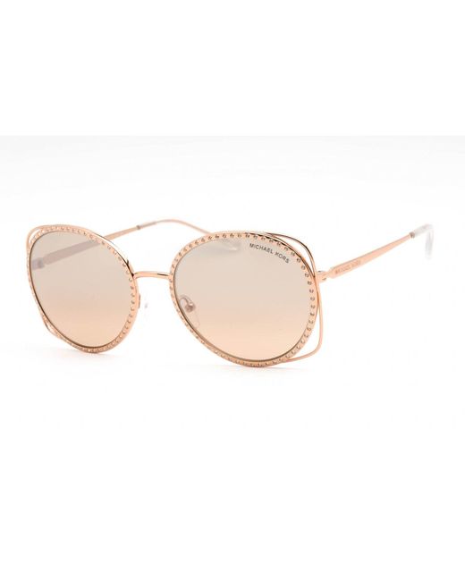 Michael Kors 0mk1118b Sunglasses Rose Gold / Silver Khaki Gold Mirror in  Pink | Lyst
