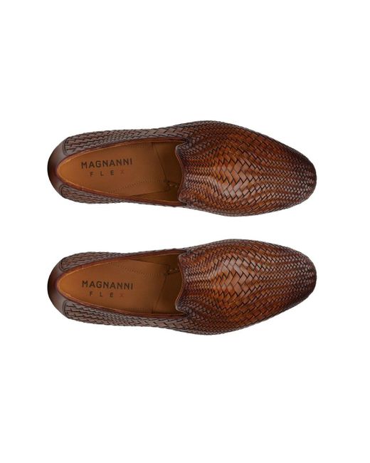 Magnanni 22702 Herrera Shoes Woven Leather Slip-on Loafers (mags1009) in  Brown for Men | Lyst