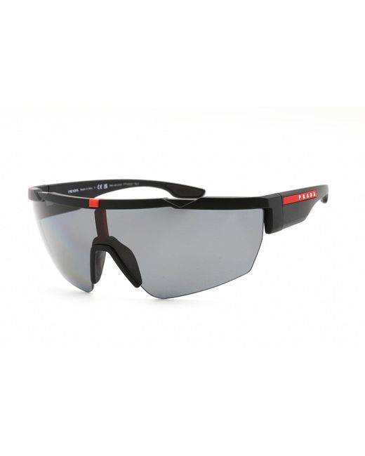 Prada Sport 0ps 03xs Sunglasses Black Rubber/polarized Grey | Lyst UK