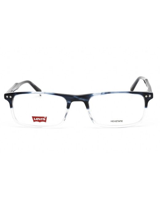 Levi's Lv 5029 Eyeglasses Matte Blue / Clear Demo Lens in Brown for Men