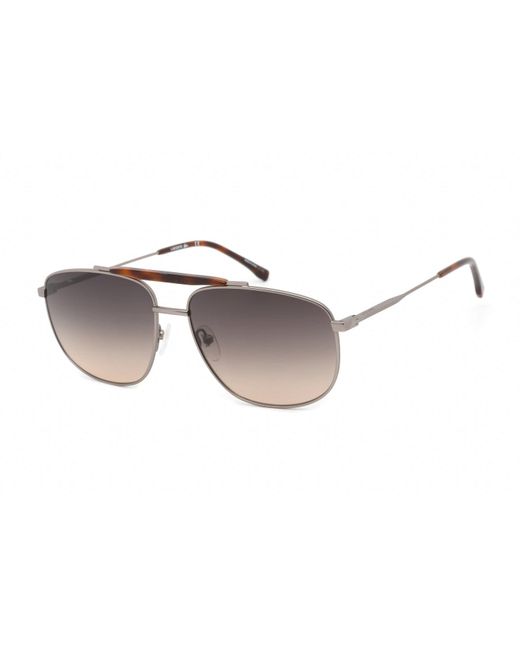 Lacoste L246s Sunglasses Matte Grey / Brown Gradient in Metallic for