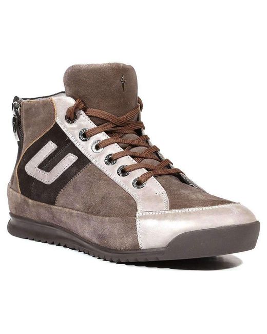 Cesare Paciotti Luxury Italian Italian Designer Shoes Suede Ele Root  Sneakers (cpm5031) in Gray for Men | Lyst
