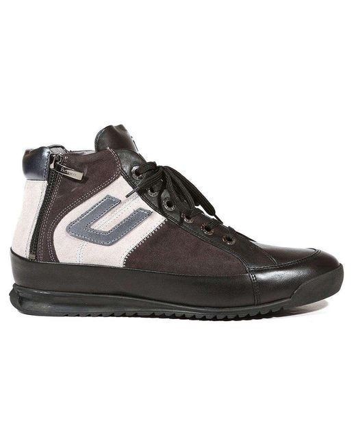 Cesare Paciotti Luxury Italian Italian Designer Shoes Calf Cam Antra / Grey  Sneakers (cpm5038) in Black for Men | Lyst UK