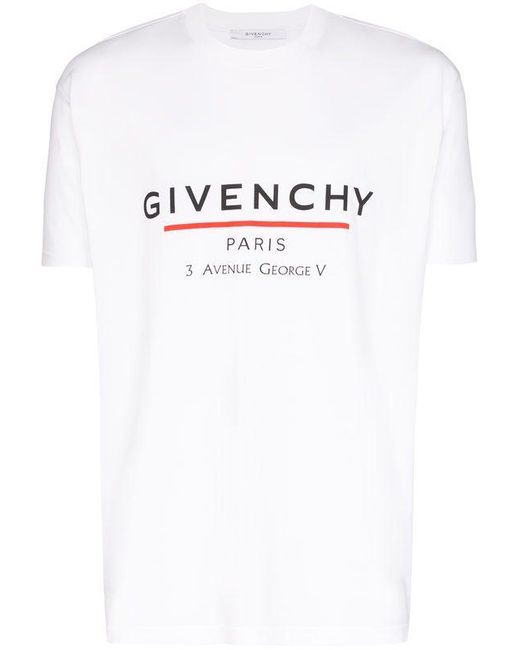 Givenchy Printed Cotton T-shirt in White for Men - Lyst