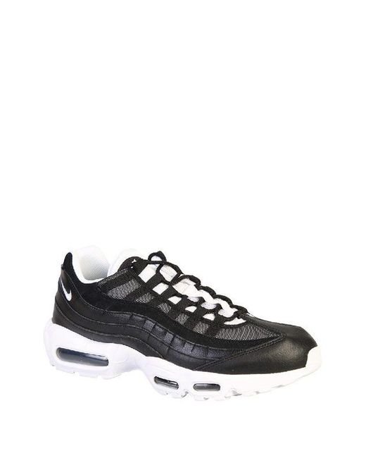 Nike Air Max 95 Essential Leather And Mesh Sneakers in Black for Men - Lyst