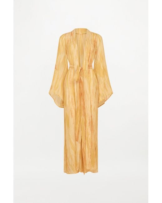 Delos Yellow Azura Robe Dress